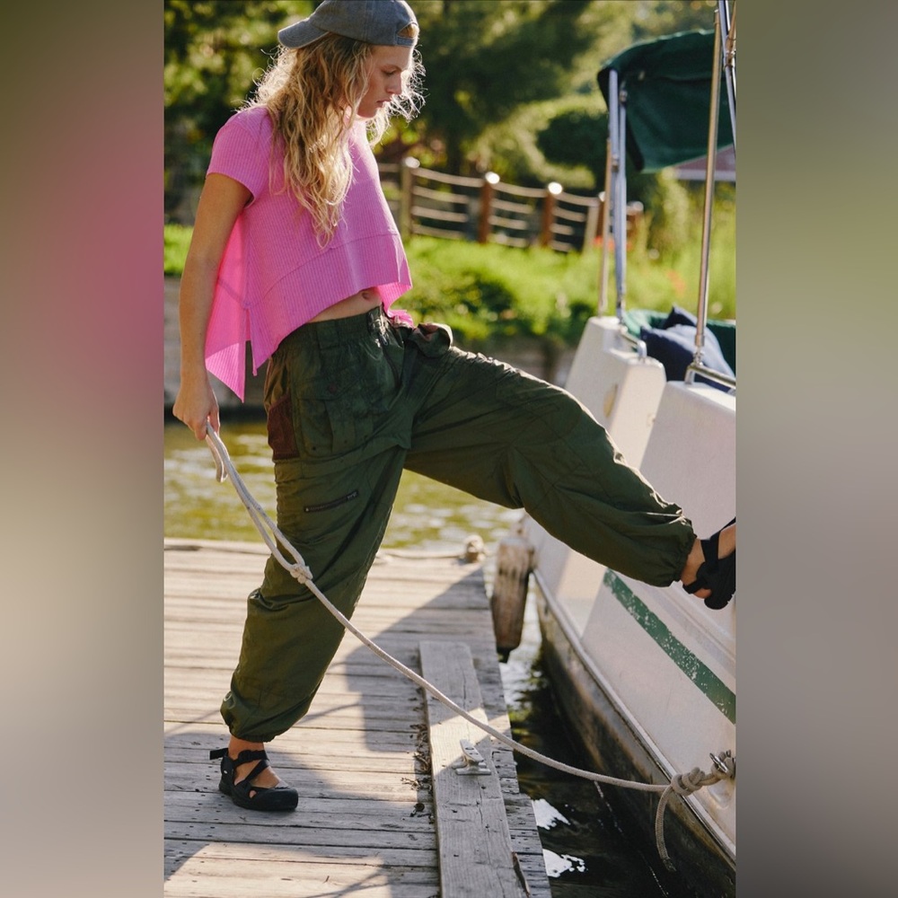 FP MOVEMENT by FREE PEOPLE Tempo Ribbed Short-Sleeve Tee TOP - Picture 4 of 4